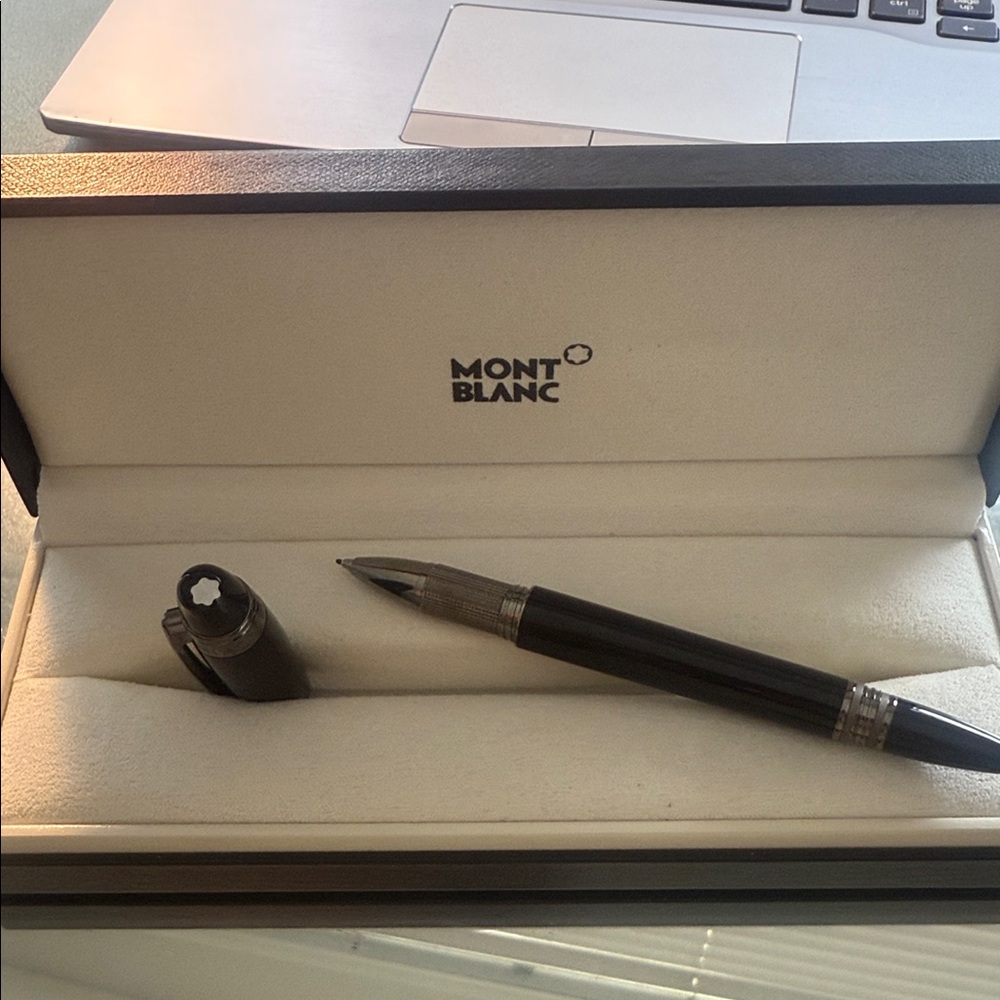Montblanc Black and Silver Rollerball Pen